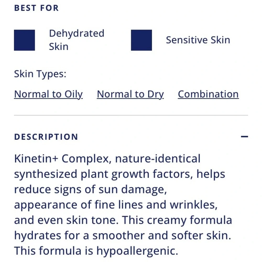 Kinetin+ Hydrating Cream - White and Blue